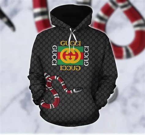 gucci gold black sweatshirt|Gucci hoodie snake.